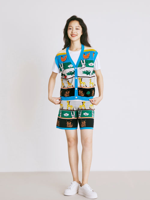 Animal Jacquard Shorts