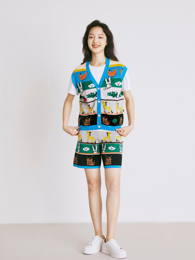 Animal Jacquard Shorts