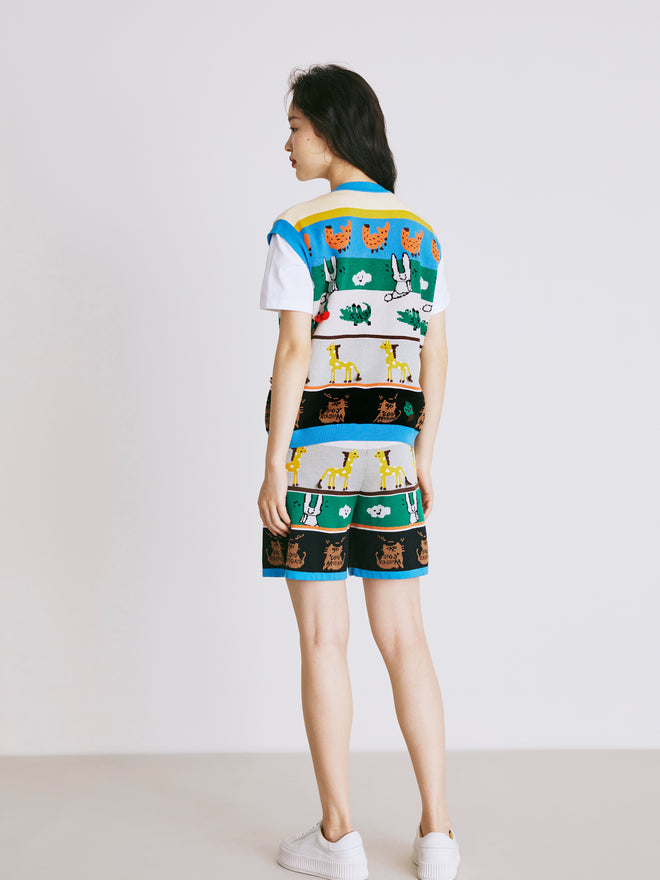 Animal Jacquard Shorts