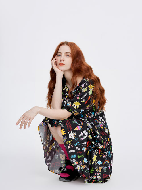 Childhood Dreams Silk Dress - Urlazh New York