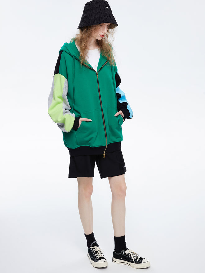 Sweat à capuche épais color block de Layla