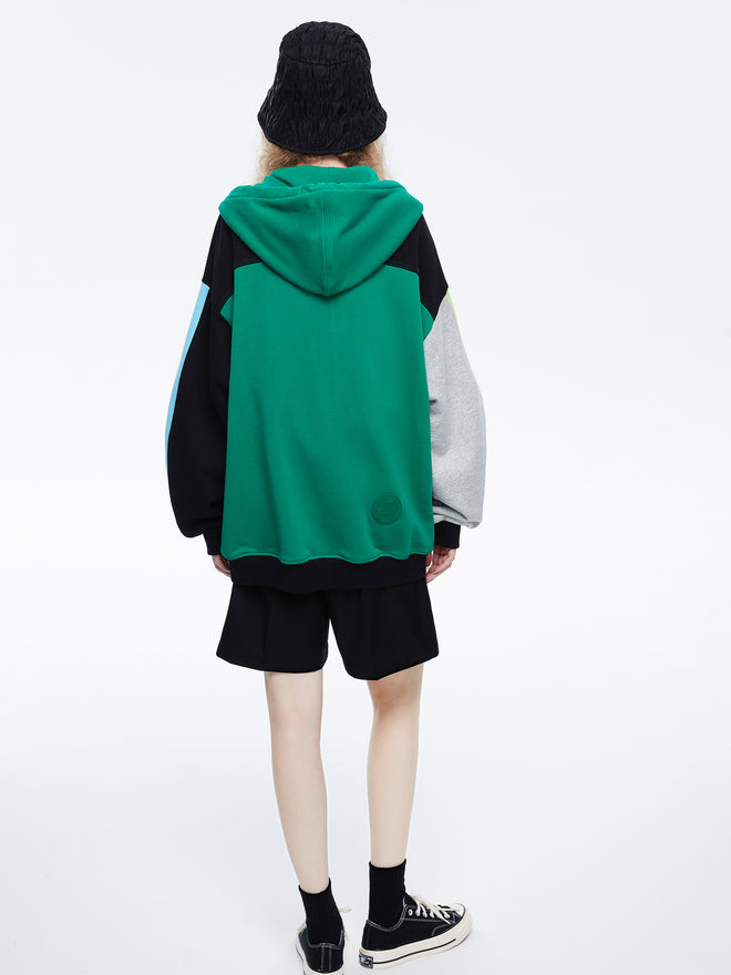Sweat à capuche épais color block de Layla