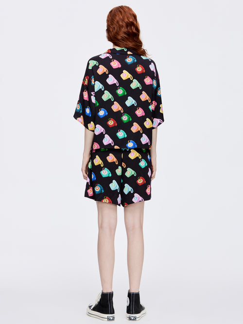 Vintage Multi-Phone Bowling Blouse - Urlazh New York