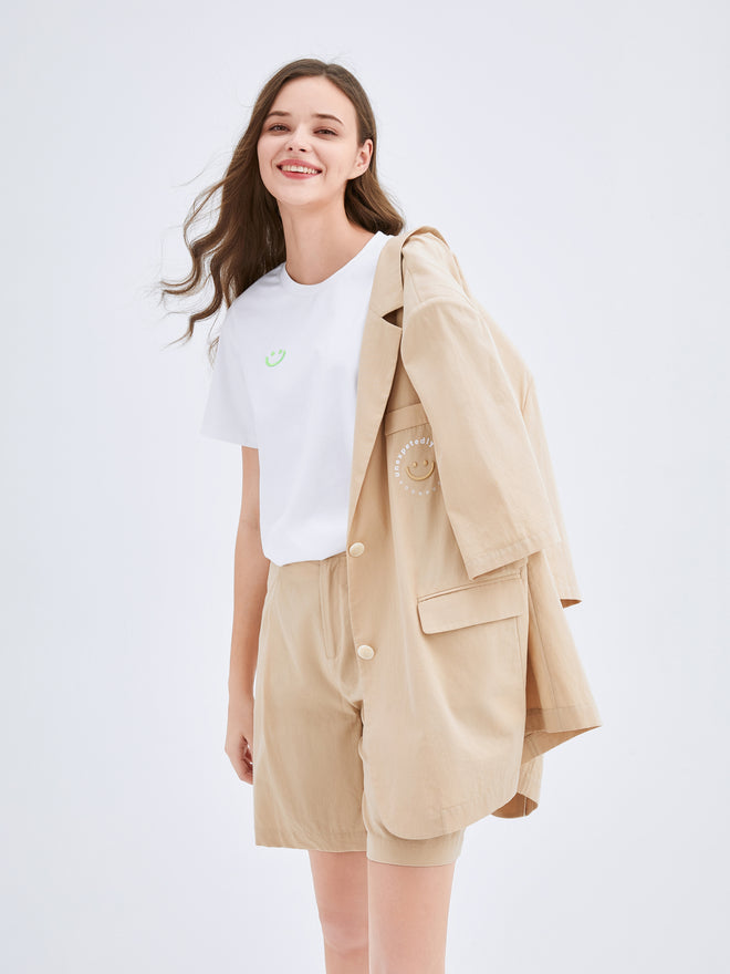 Beige Suit Shorts - Urlazh New York