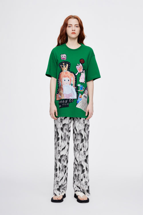 Beaded 'Princess' Long Tee - Urlazh New York