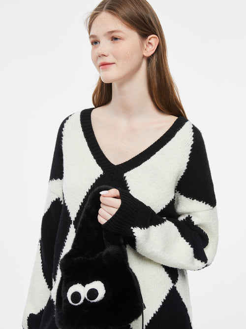 Tricot décontracté à col en V 'Kate'