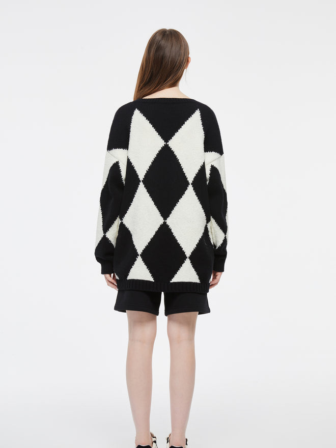 Tricot décontracté à col en V 'Kate'