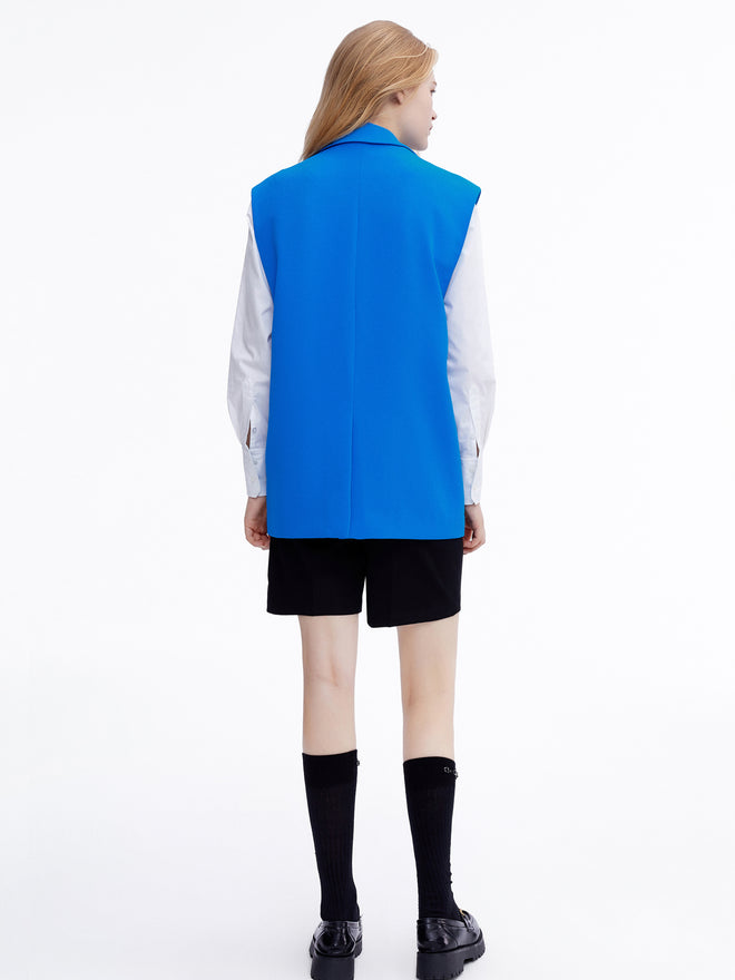 'Azure Love' Double-Breasted Vest - Urlazh New York