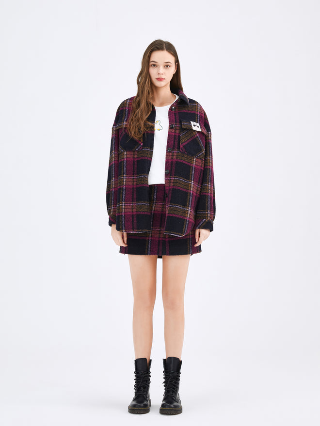 Rust Flannel Skirt - Urlazh New York