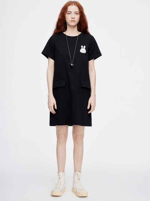 Baby Bunny Cut-out T-shirt Dress - Urlazh New York