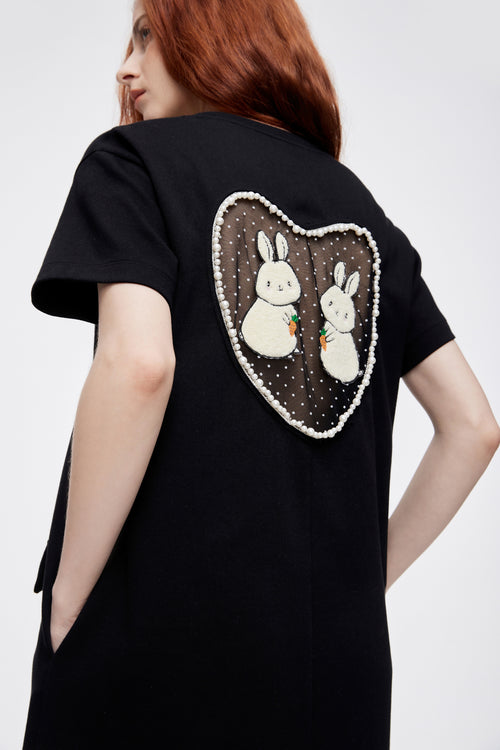 Baby Bunny Cut-out T-shirt Dress - Urlazh New York