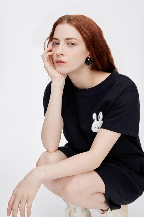 Baby Bunny Cut-out T-shirt Dress - Urlazh New York