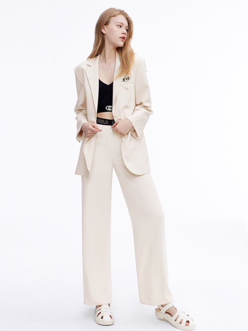 Classic Off-White Boyfriend Blazer - Urlazh New York