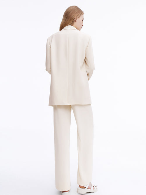 Classic Off-White Boyfriend Blazer - Urlazh New York