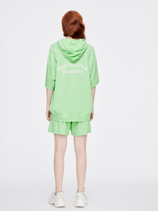Green 'Skating' Sweatshorts - Urlazh New York