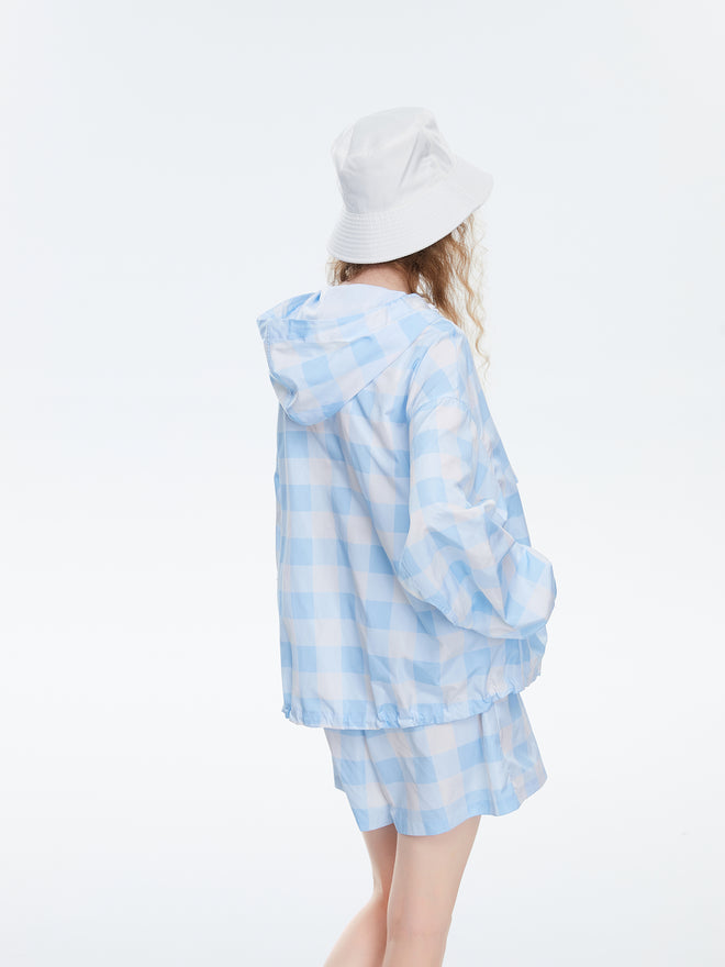Short en nylon à carreaux vichy pique-nique