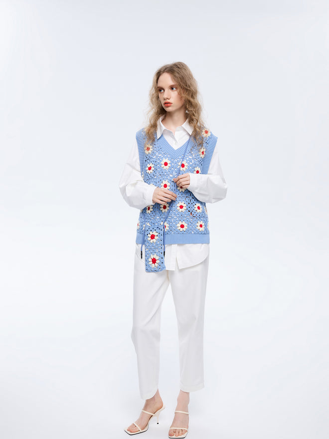 Daisy' Knit Prep Vest