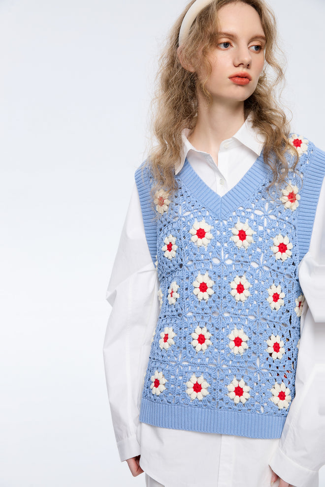 Daisy' Knit Prep Vest