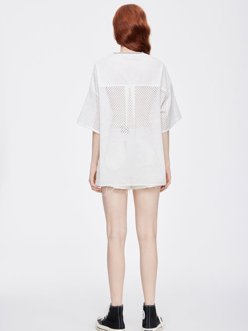 Mr. Robot Eyelet Tee - Urlazh New York