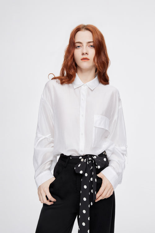 U-cat Cr¡§|pe Bow Shirt - Urlazh New York