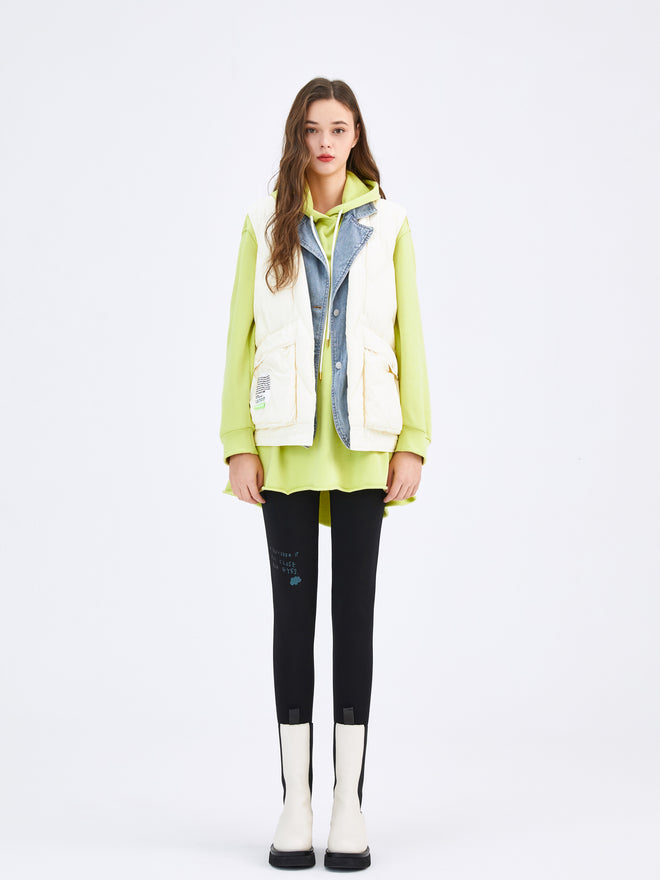 2-IN-1 Denim Down Vest - Urlazh New York