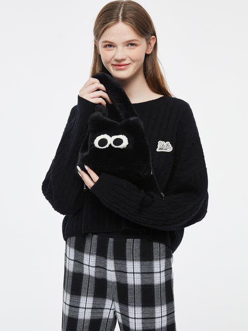 Tricot de cachemire court classique en tricot torsadé