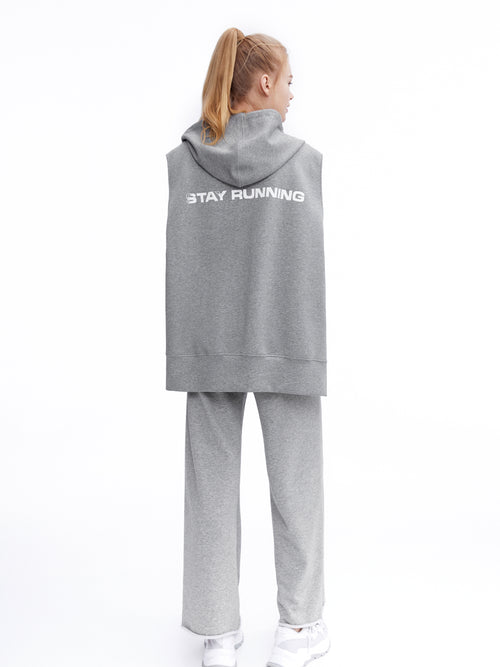 'Stay Running' Cut-out Sweatpants - Urlazh New York