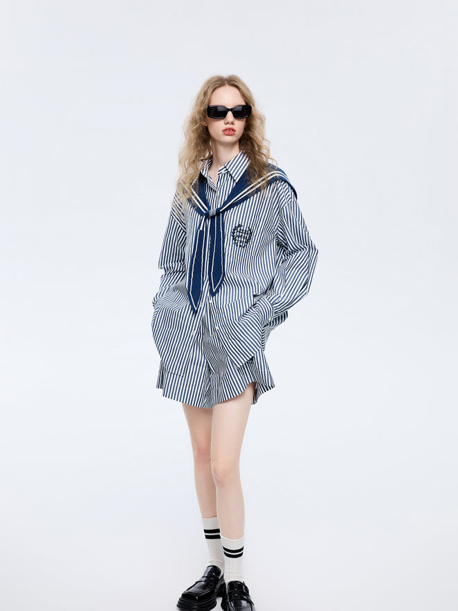Striped Nautical Pajama Shirt