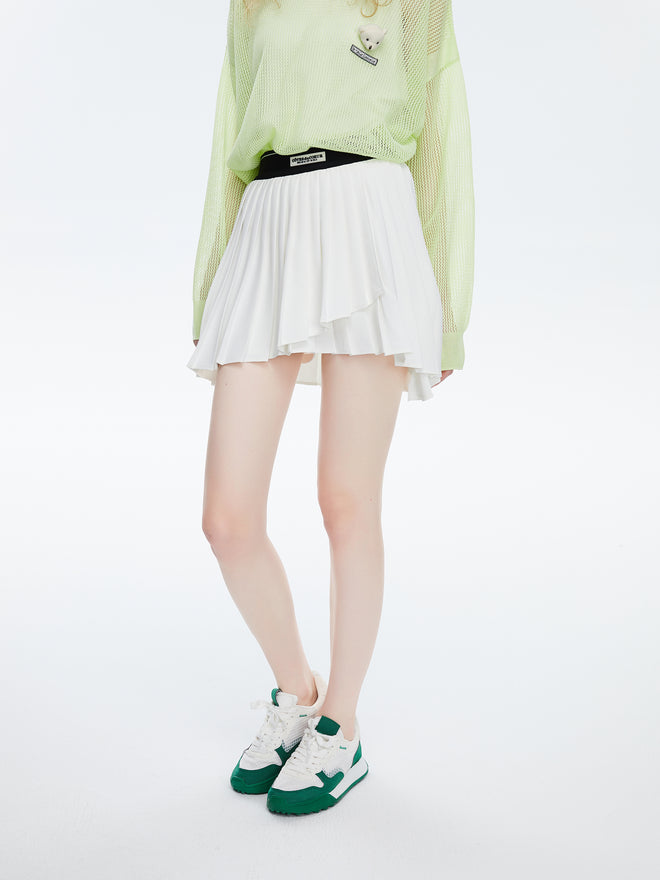 'Lani' Asymmetrical Pleated Tennis Skirt