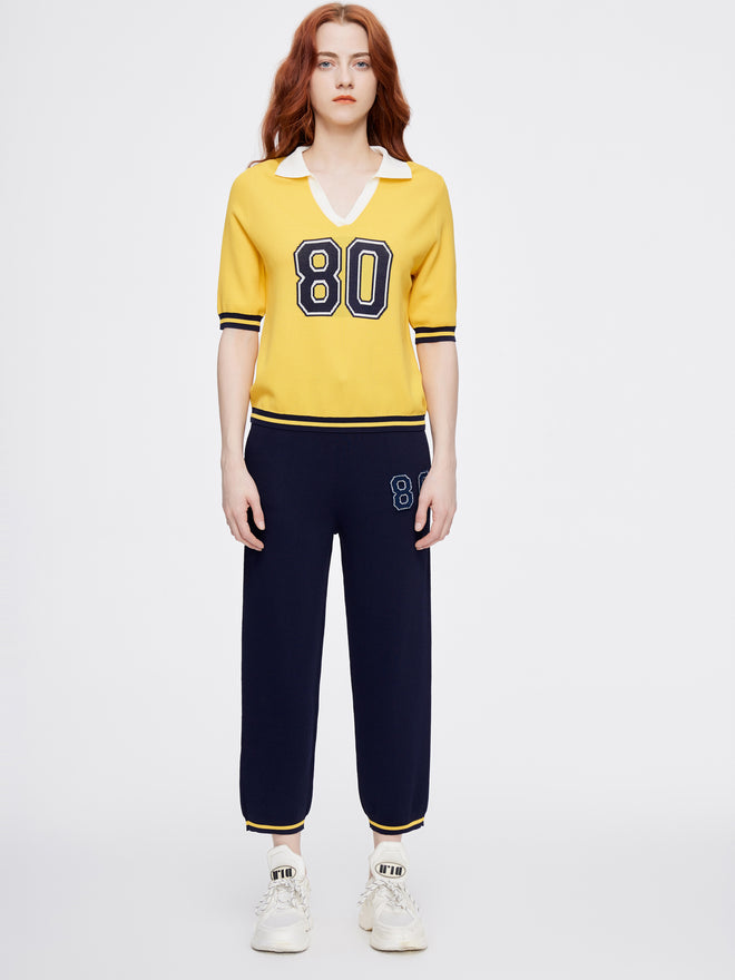 80 Cropped Trim Sweatpants - Urlazh New York