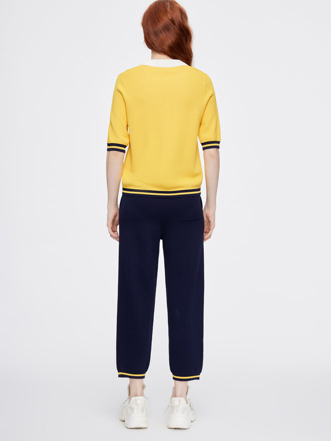 80 Cropped Trim Sweatpants - Urlazh New York