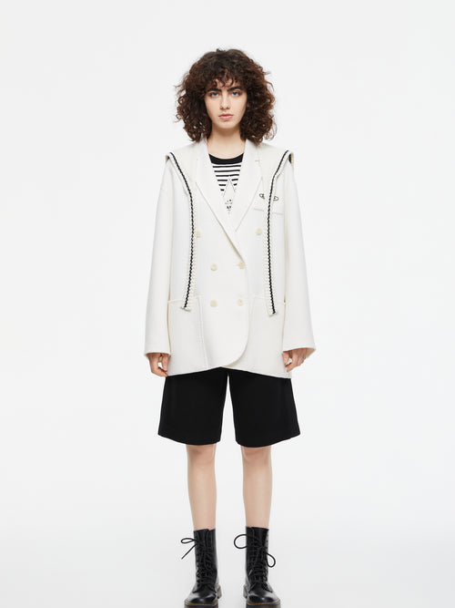 Manteau blazer uniforme double face