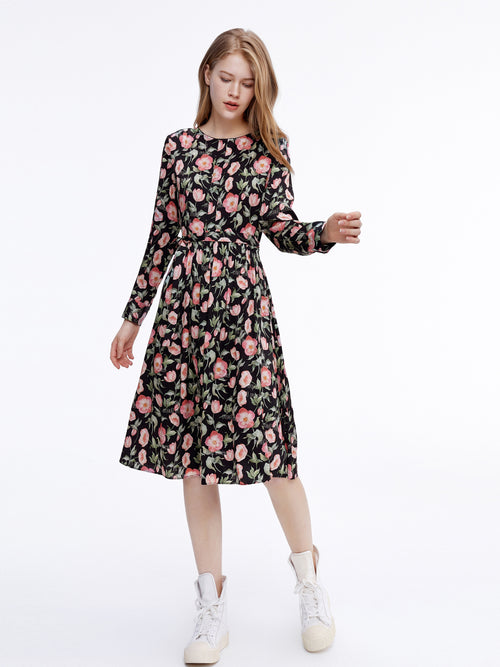 'Peach Blooms' Dress - Urlazh New York