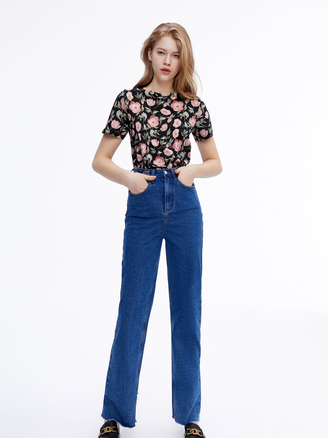 Floral Fitted Tee - Urlazh New York