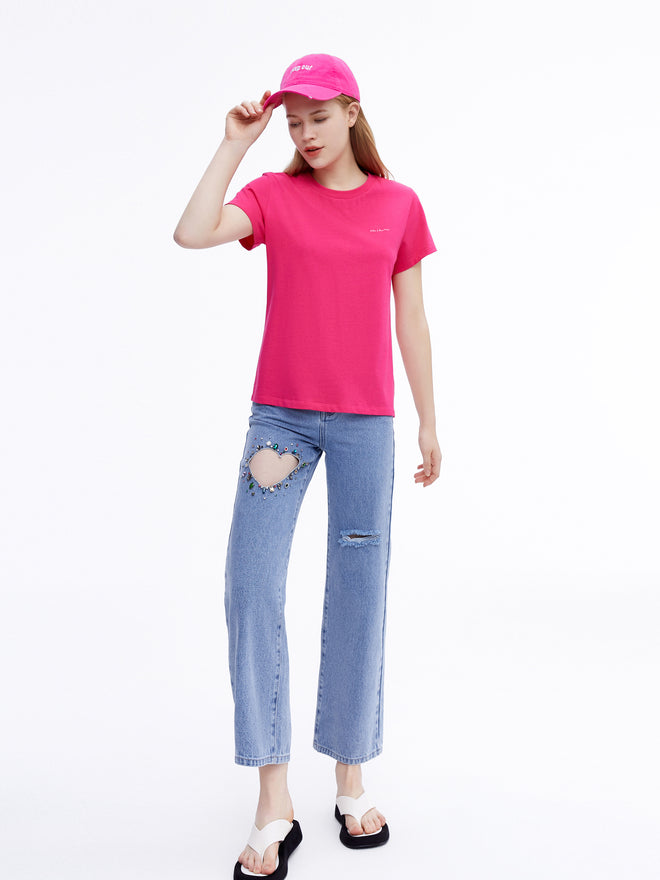 'ROMA Crystal Heart' Jeans - Urlazh New York