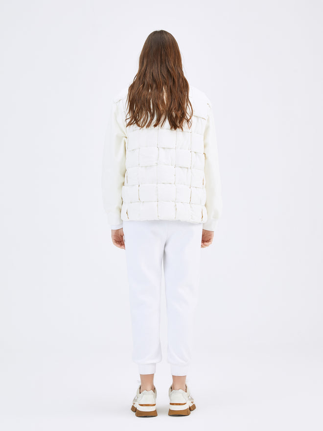 White 'U R Loved' Embroidered Jogging Pants - Urlazh New York