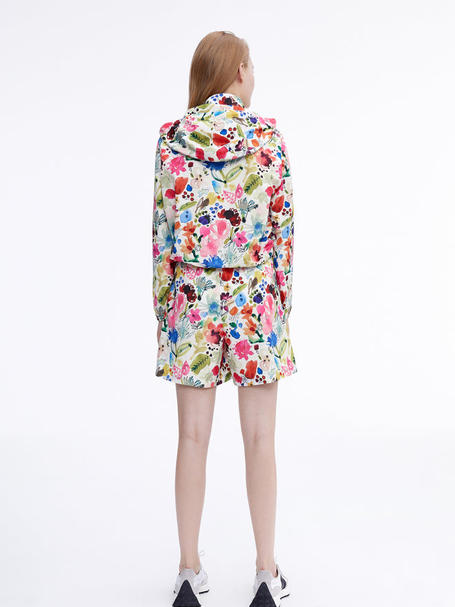 Watercolor Florals Windbreaker - Urlazh New York