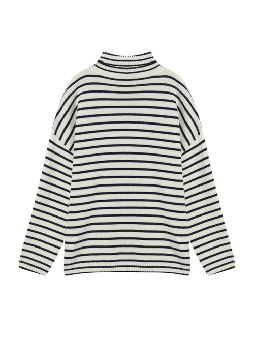 Baby Ghost Plane' Striped Cashmere Turtleneck