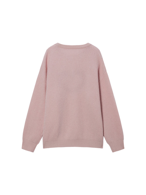 Col rond en cachemire Big Heart