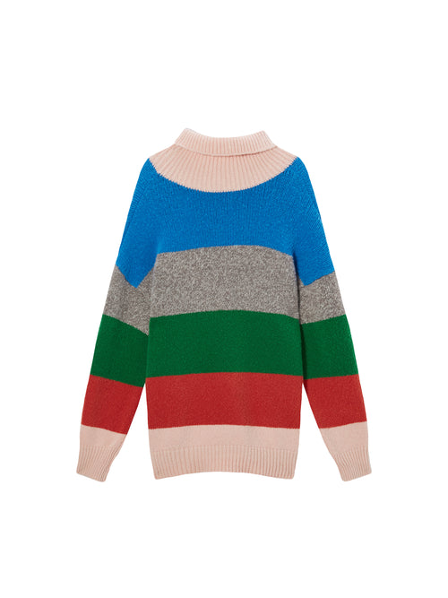 Tiffany' Colorblocked Wool Turtleneck