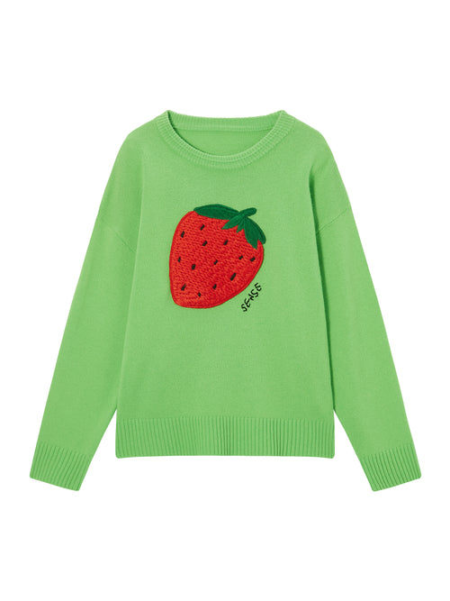 Pull ras du cou en cachemire Berry Baby