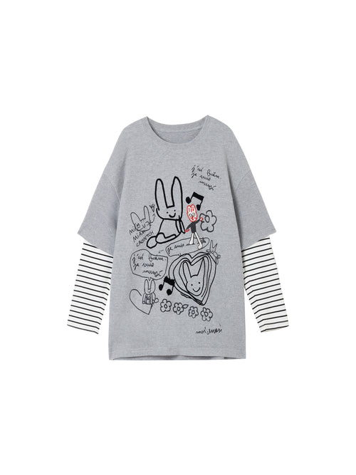 Chaos Scribble Layered T-Shirt