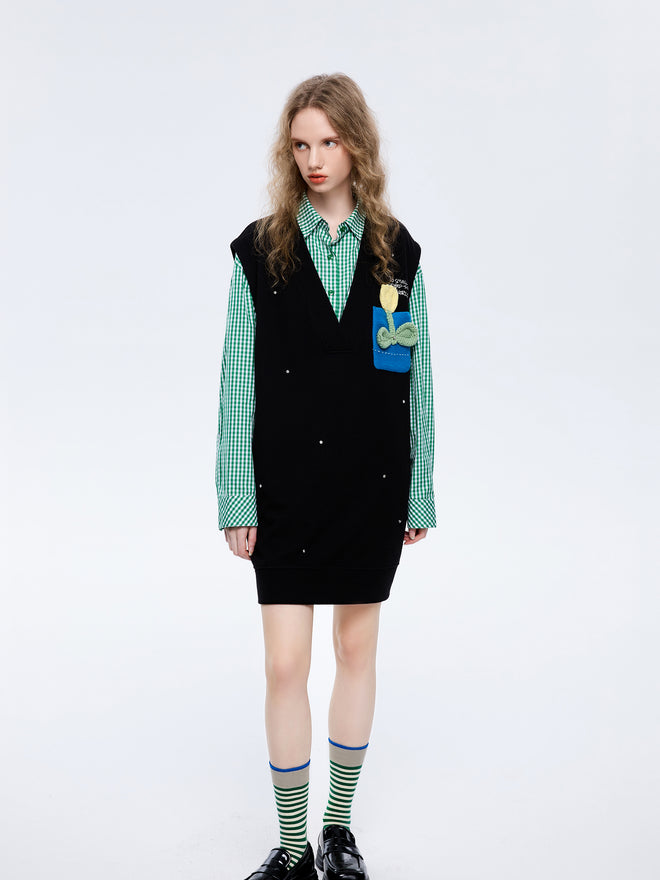 Robe gilet en tricot Dana