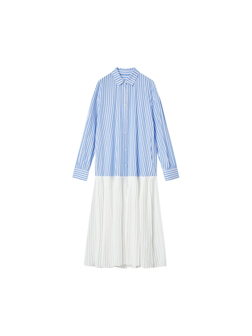 2-in-1 Pleated Shirt Dress - Urlazh New York