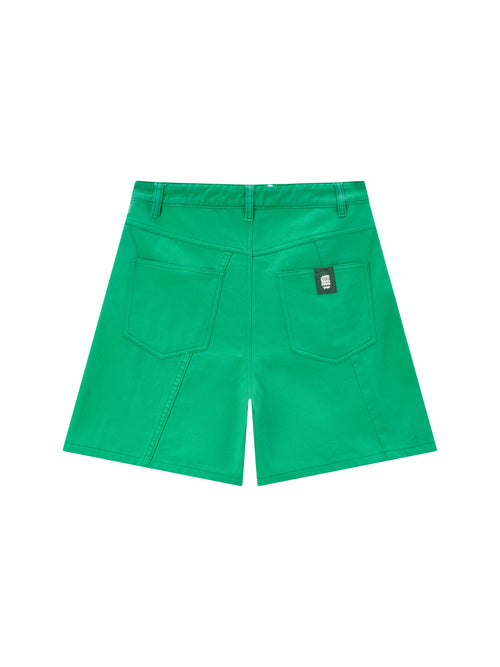 Green Boxy Bermuda Shorts - Urlazh New York