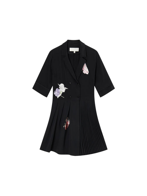 ROMA Double-Breasted Wrap Dress - Urlazh New York