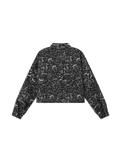 'LOVE' Cropped PJ Blouse - Urlazh New York
