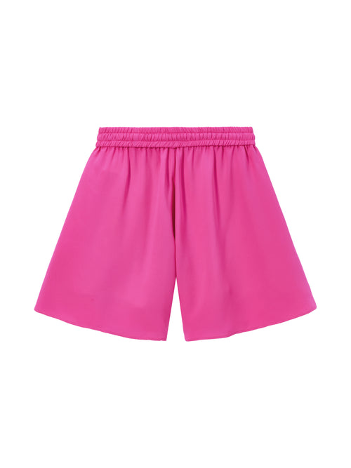 Hot Pink U-Cat Silk Shorts - Urlazh New York