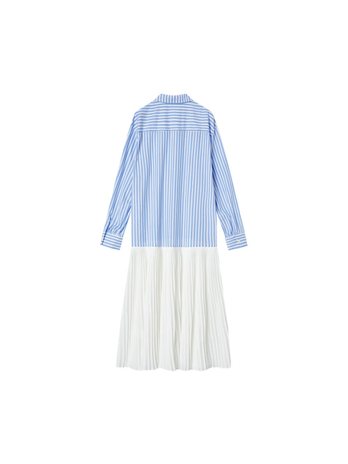 2-in-1 Pleated Shirt Dress - Urlazh New York