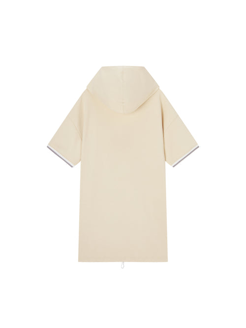 Beige '80' SS Hooded Dress - Urlazh New York